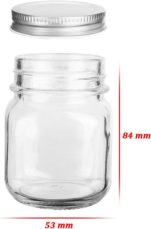 Premium 4 oz Mason Jars 24 Pack