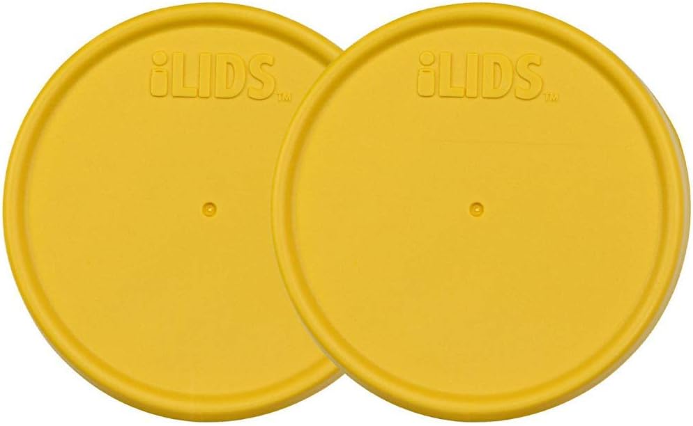 Mason Jar Storage Lid Yellow Pack of 2