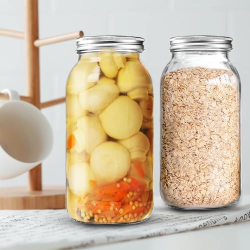 Xylanor 64 OZ Mason Jars Set