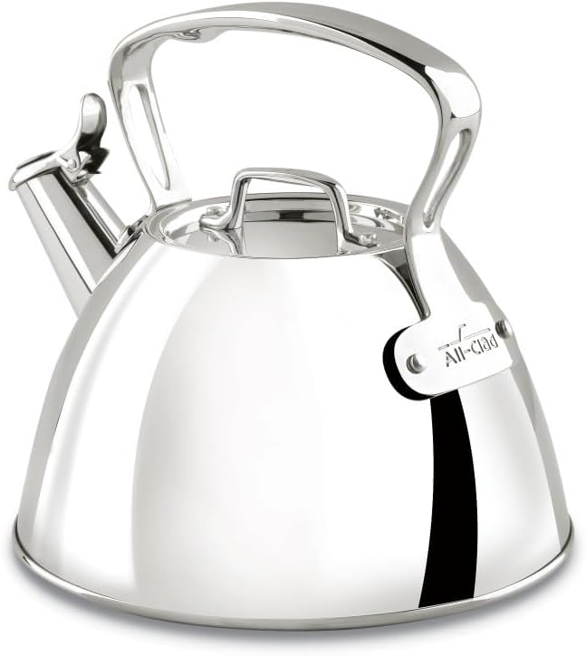 All-Clad 2 Quart Silver specialty tea kettle induction compatible