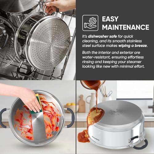 Sunhouse 55 Quarts Stainless Steel Steamer Pot