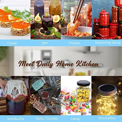 COOKWINMason Jars Set of 6 Capacity 16oz Multi-Purpose Glass Jars