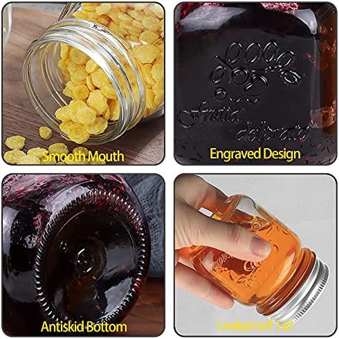 Compact 6 OZ Glass Mason Jars for Food Storage
