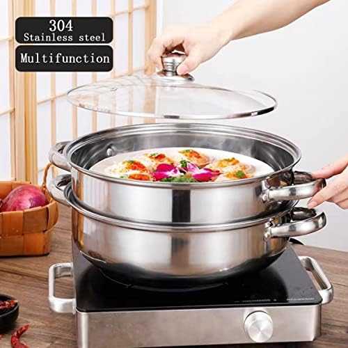 Premium 188 Stainless Steel Steamer Pot for Cooking Cleaning and Multisurface Use