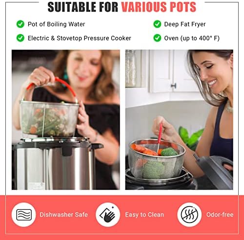 Salbree Original 6 qt Steamer Basket Instant Pot -6 qt Ivory Handle