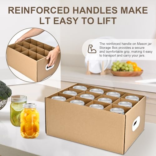 3 Pcs Mason Jar Storage Boxes