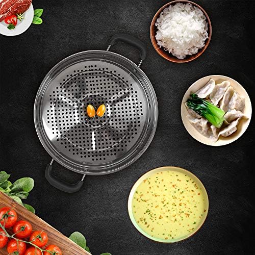 Triple-Ended 30cm Stainless Steel Steamer Pot