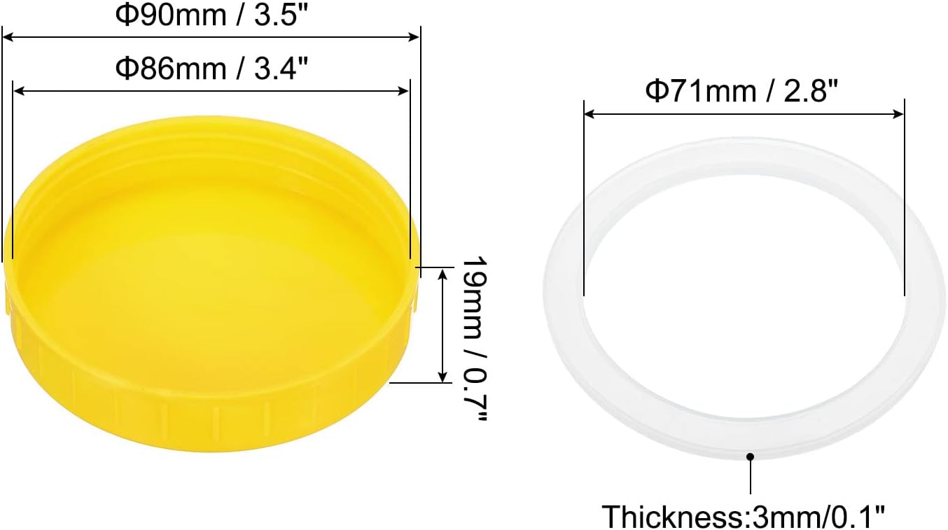 86mm Mason Jar Lid Set with Silicone Sealing Ring
