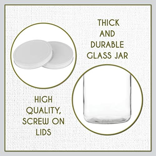 Kitchentoolz 1-Gallon Glass Jar for Fermenting Preserving