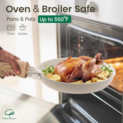 BPA-Free Ceramic Cookware Set for Oven Stove Compatibility