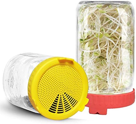 1 Pack Plastic Sprouting Lids for 86mm Wide-Mouth Mason Jars