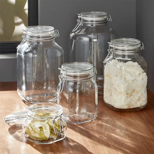 Bormioli Rocco Fido Clear Glass Canning Jar - 05L dishwasher safe eco-friendly