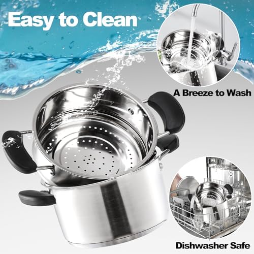 ZENFUN Mini Steamer Pot with Glass Lid
