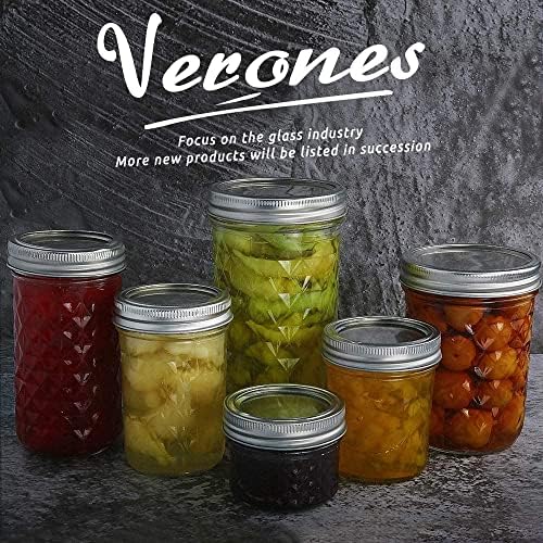 40 Mason Jars Verones Canning Set with Silver Lids
