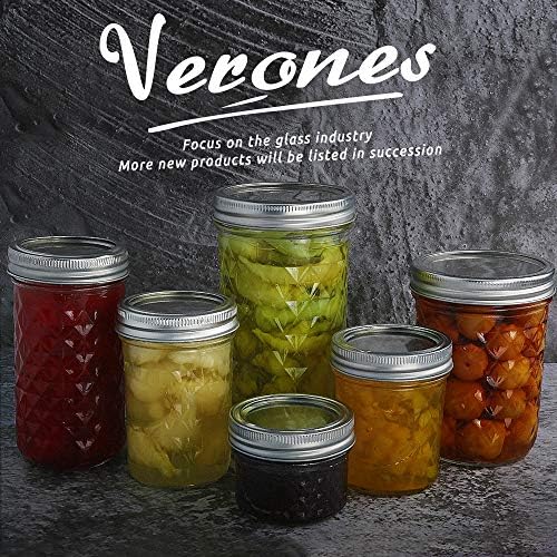 VERONES Mason Jars 6oz 30-Packed