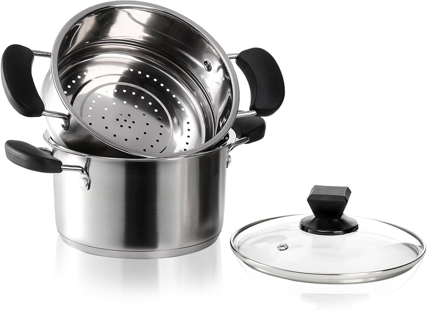 ZENFUN Mini Steamer Pot with Glass Lid