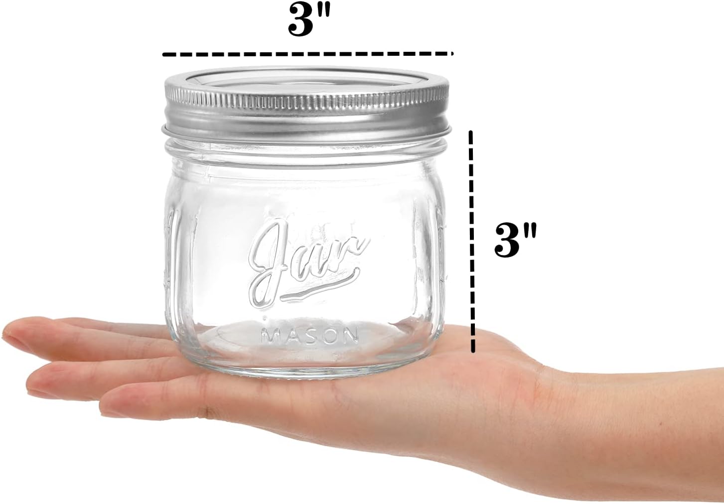 12-Piece Wide Mouth Mason Jars Perfect for Jam Jar Storage