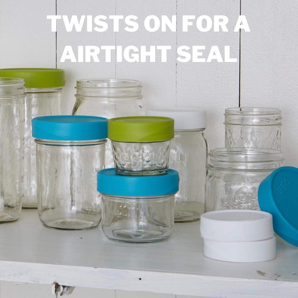Mason Jar Storage Lid Yellow Pack of 2