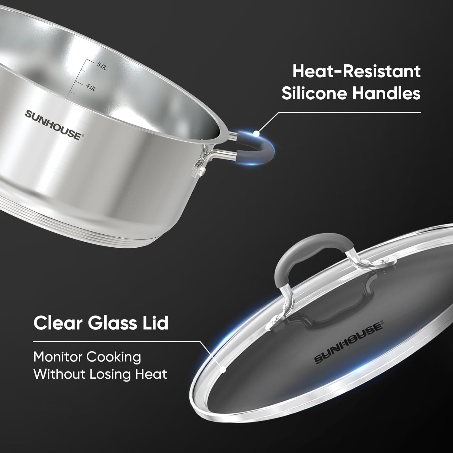 Sunhouse 55 Quarts Stainless Steel Steamer Pot