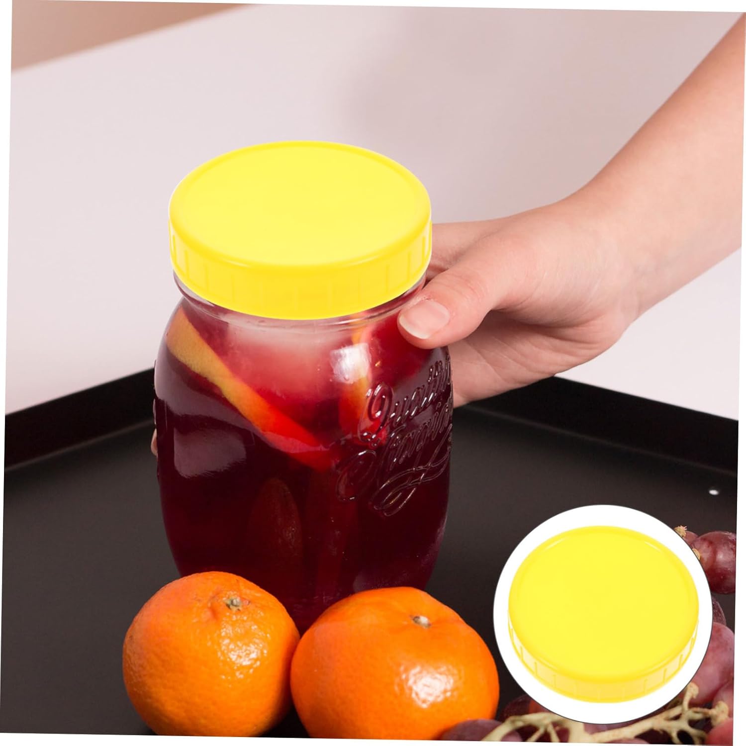 10pcs 86mm Mason Jar Lids - Airtight Sealed for Kitchen Use