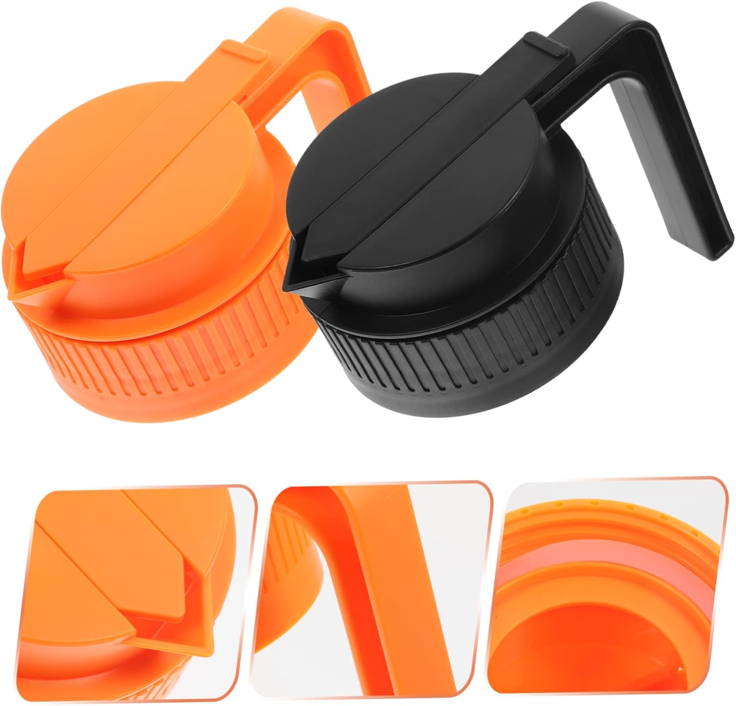 KICHOUSE 2Pcs Mason Jar Lids with Handle - Easy Pour Spout Design