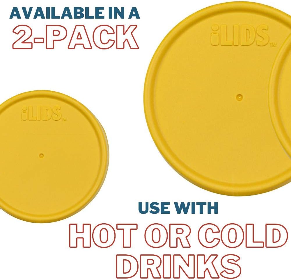 Mason Jar Storage Lid Yellow Pack of 2