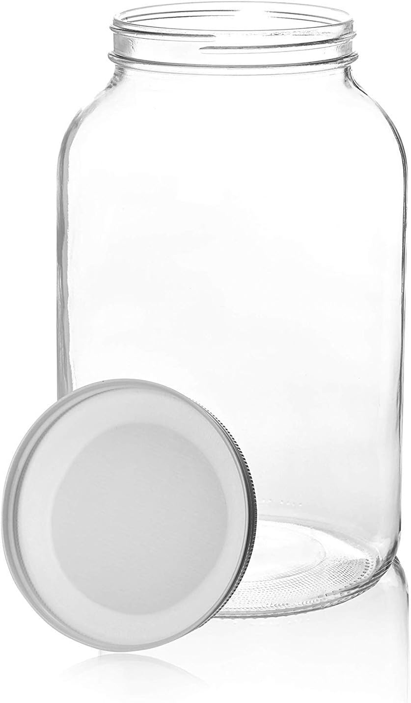 Kitchentoolz 1-Gallon Glass Jar for Fermenting Preserving
