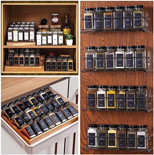Laramaid 4oz 36-Pack Glass Jars with Black Vinyl Labels Airtight Metal Caps