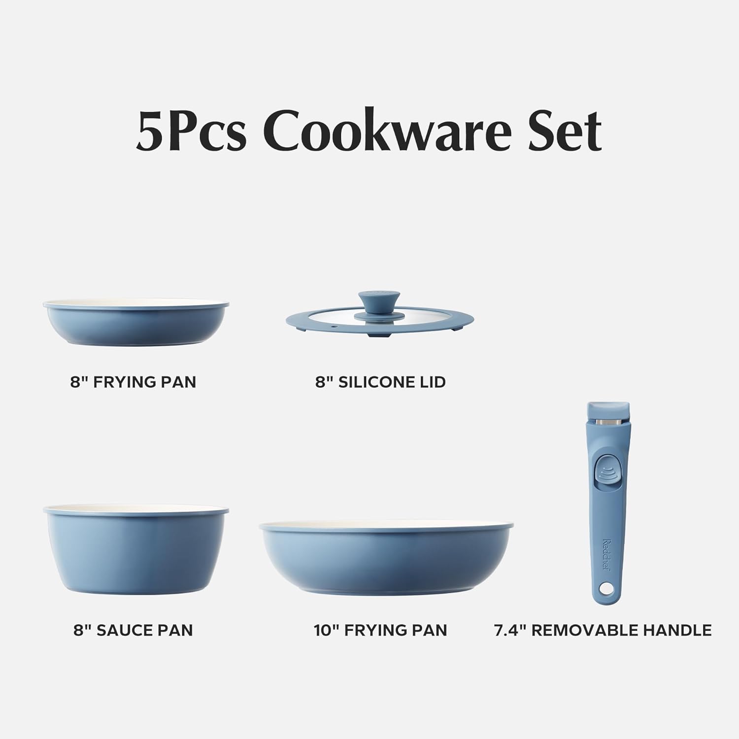 Redchef Ceramic Cookware Set Stackable Durable and Perfect for Outdoors