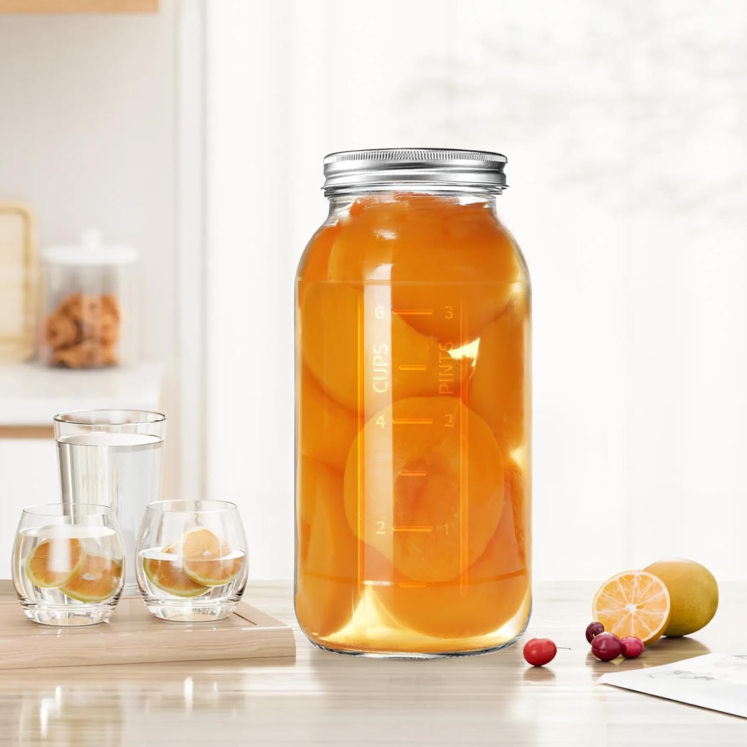 Xylanor 64 OZ Mason Jars Set