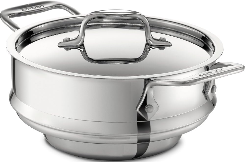 10 Double boiler steamer for immediate use stainless steel interior