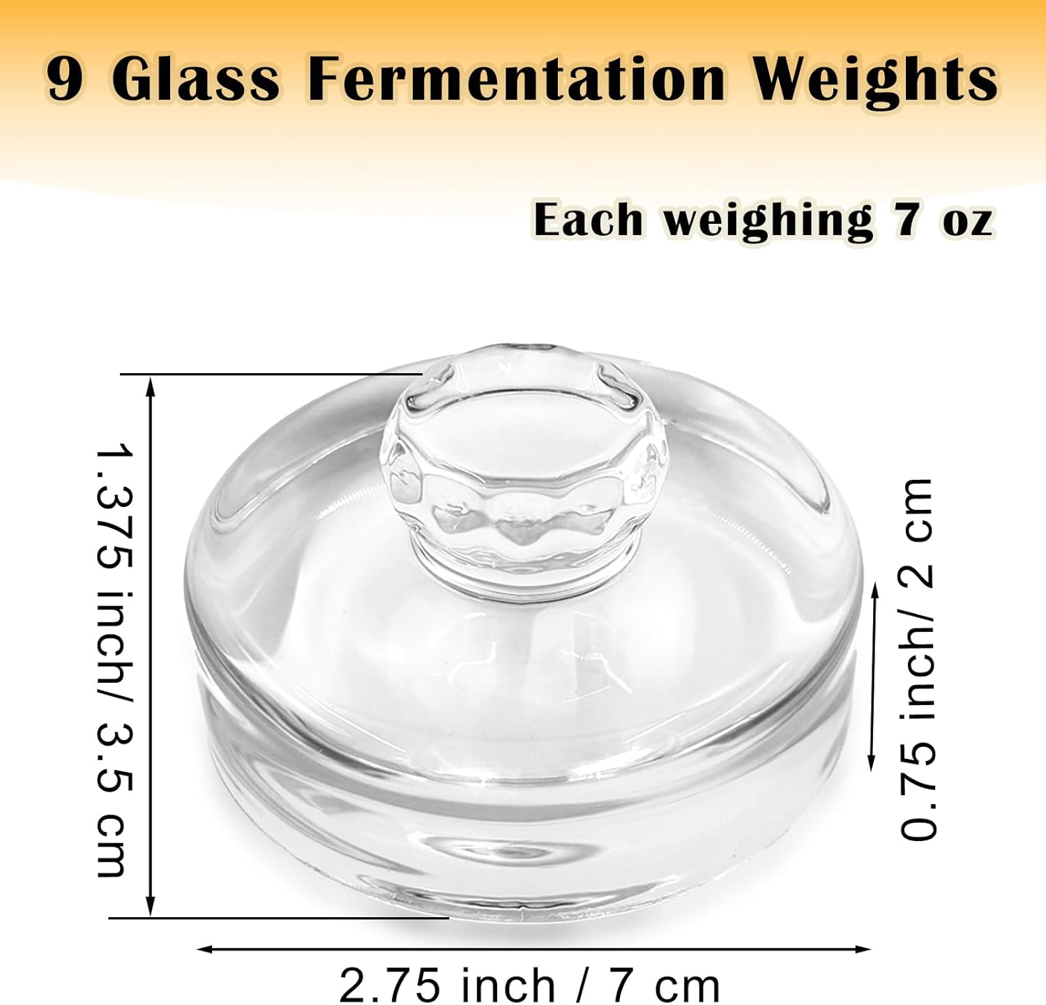 9-Piece Fermentation Glass Weights Effortless to Ferment