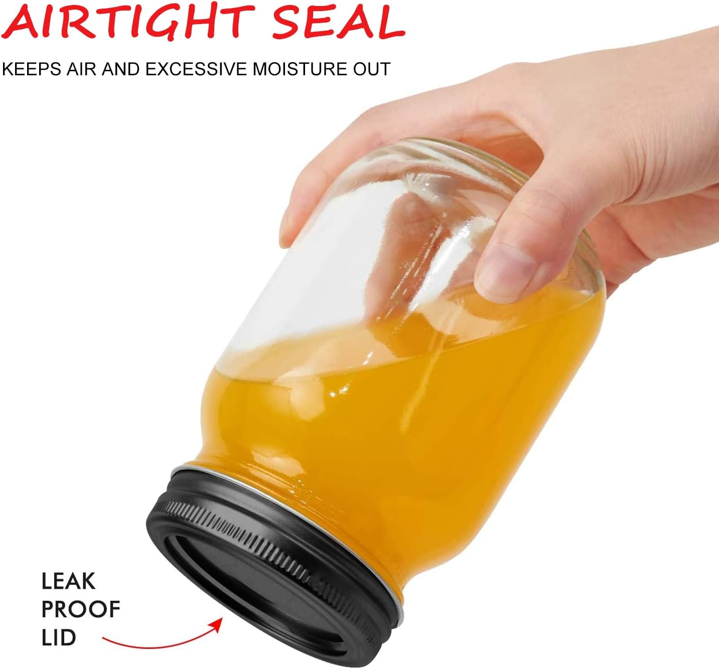 QAPPDA 15 Pack 16oz Glass Jars with lids