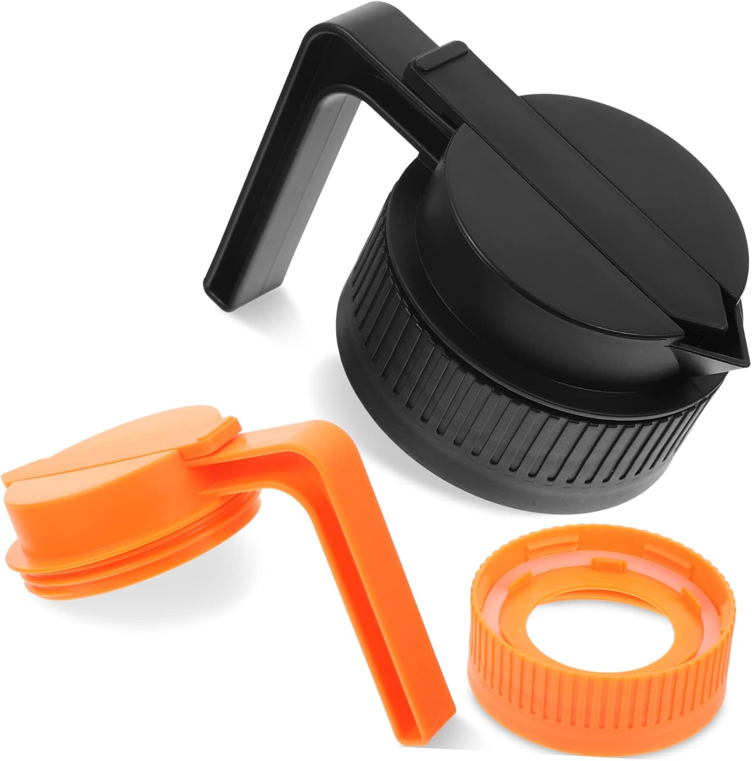 KICHOUSE 2Pcs Mason Jar Lids with Handle - Easy Pour Spout Design