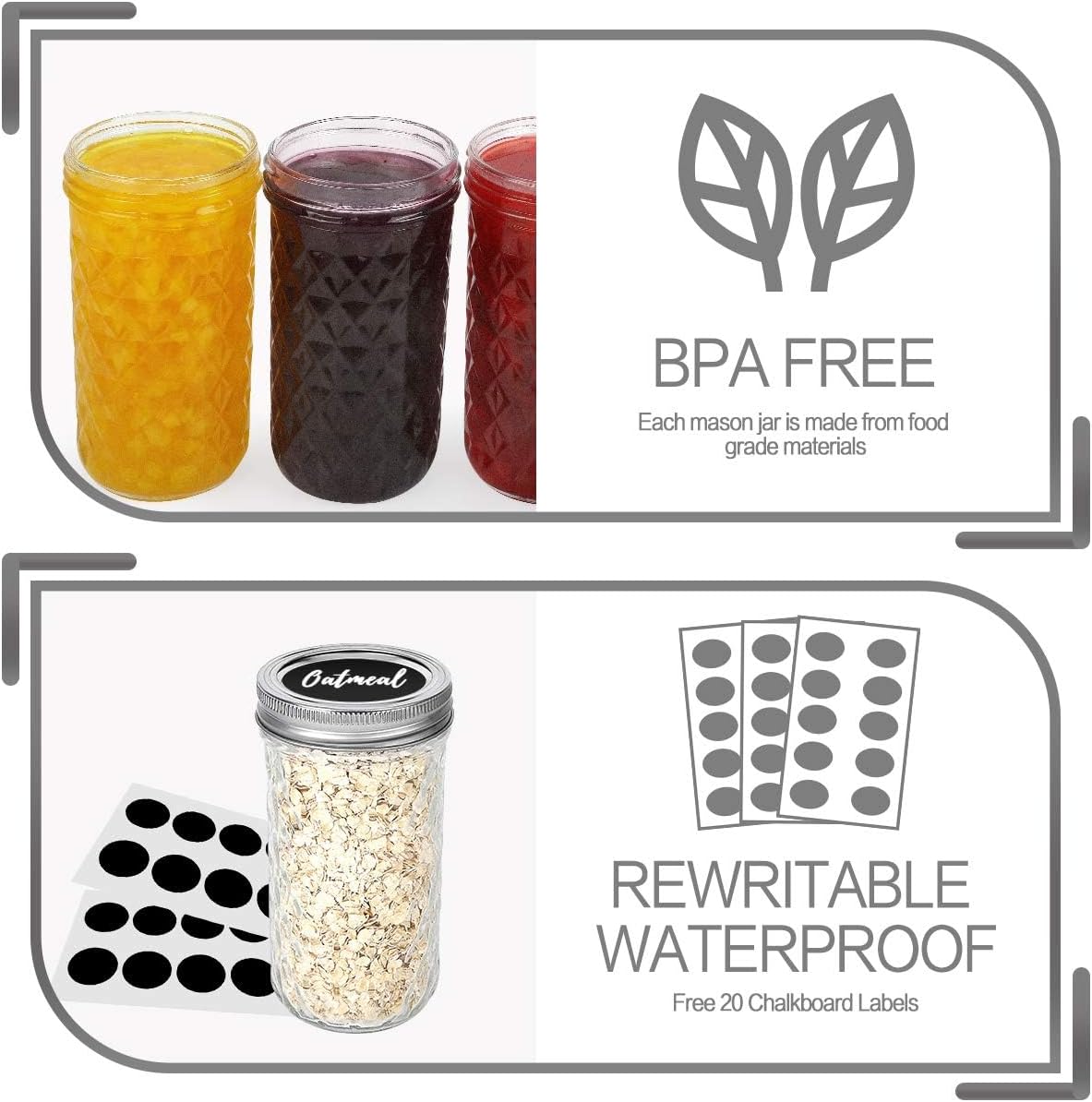 Handcrafted Mason Jars Set for Preserving