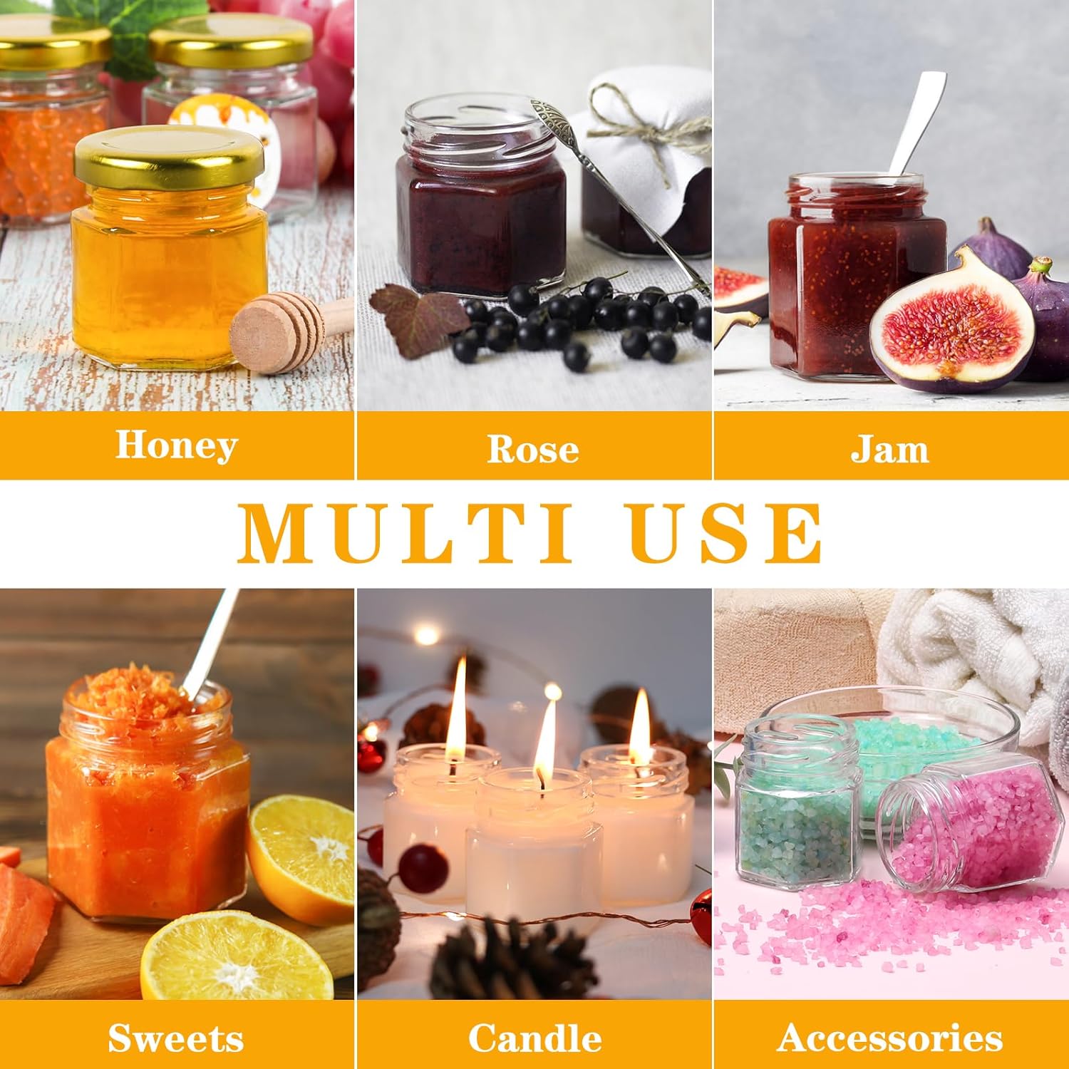 Bigivaca 60-Piece Honey Jar Set