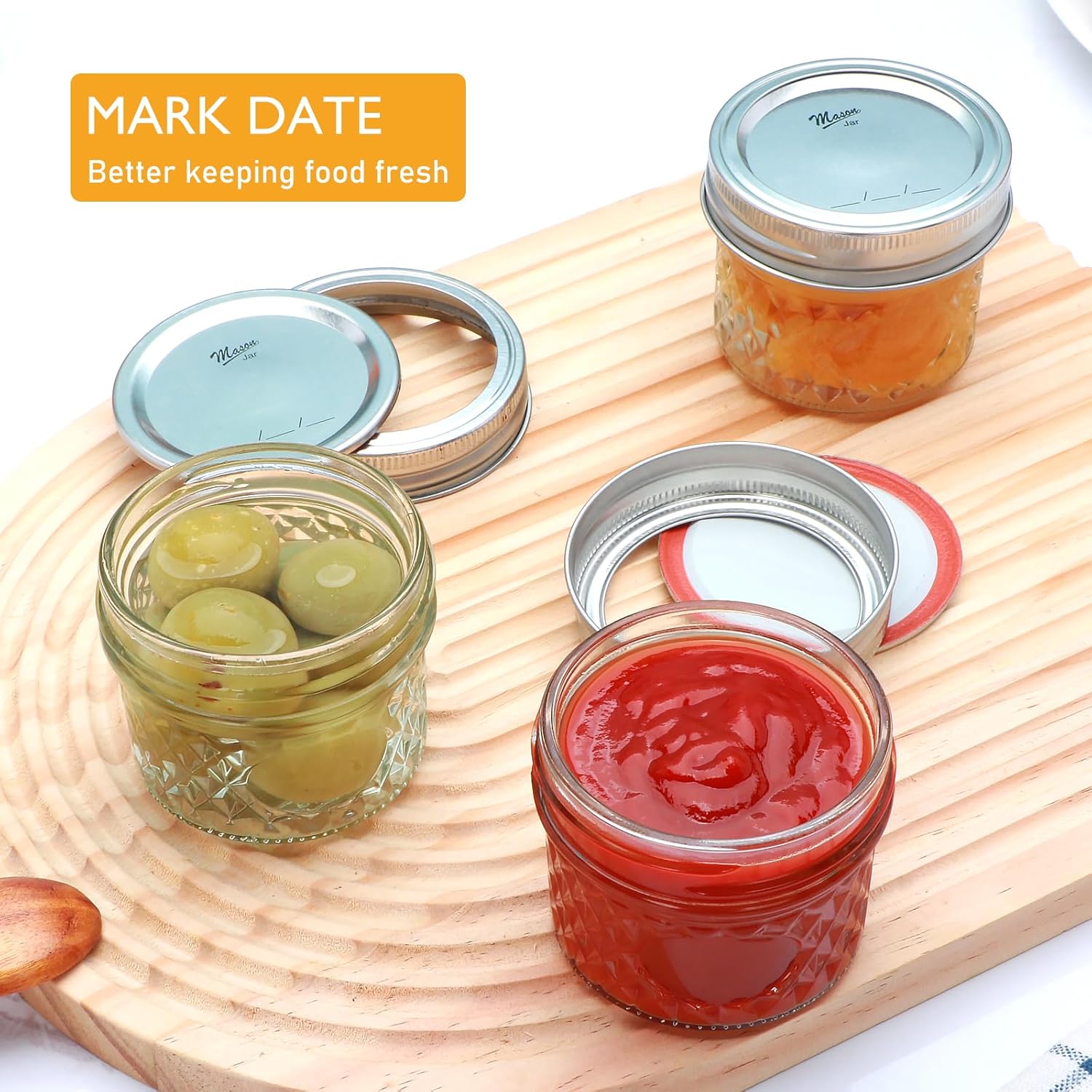 40-Piece 4 oz Mason Jars Set with lids