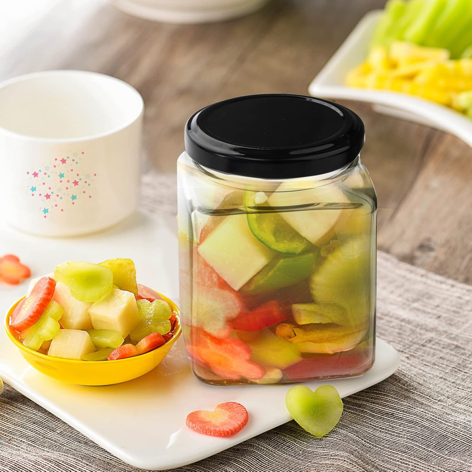 Sturdy 15-Pack Glass Canning Jars for Kitchen Storage