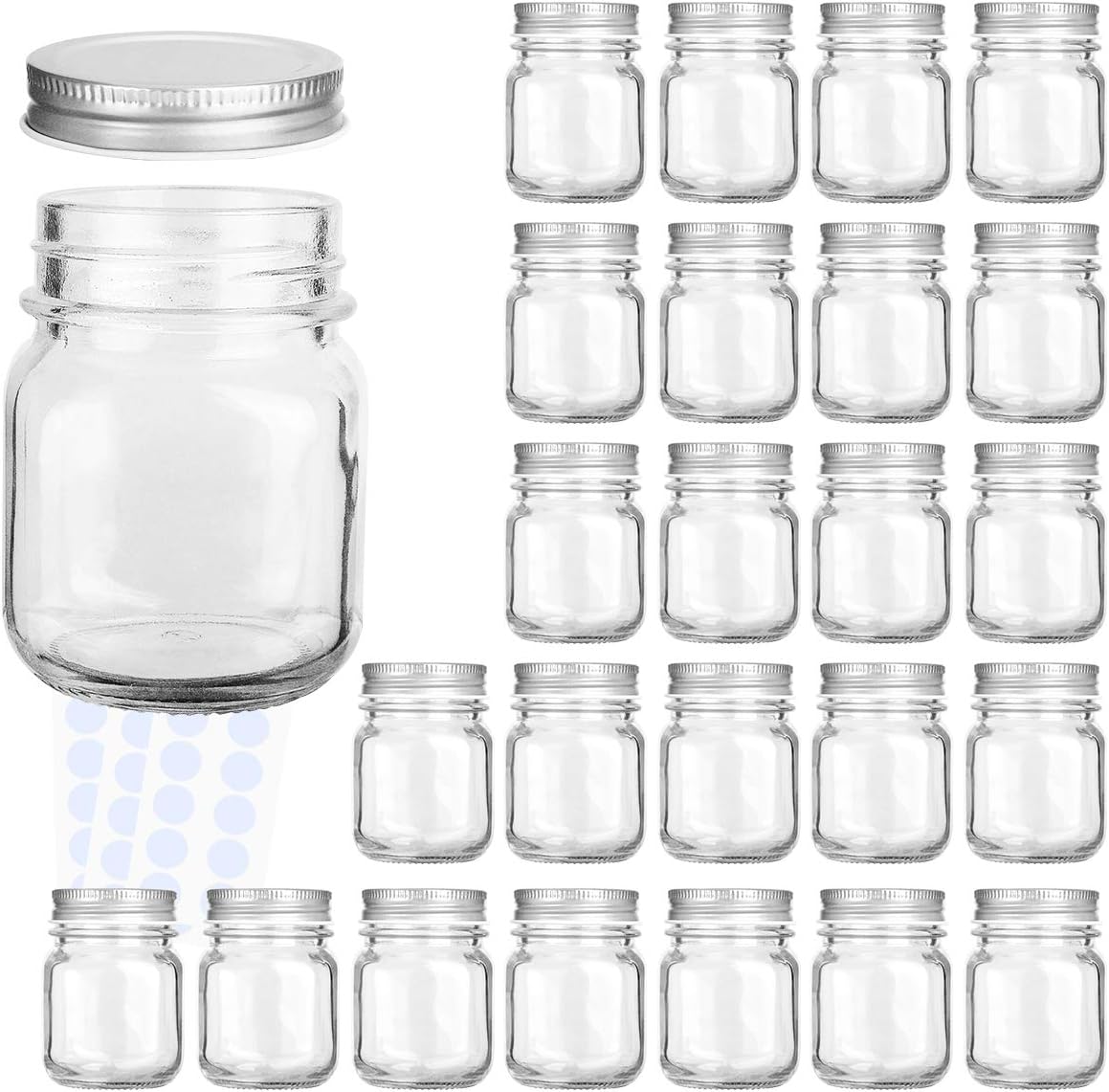 Premium 4 oz Mason Jars 24 Pack