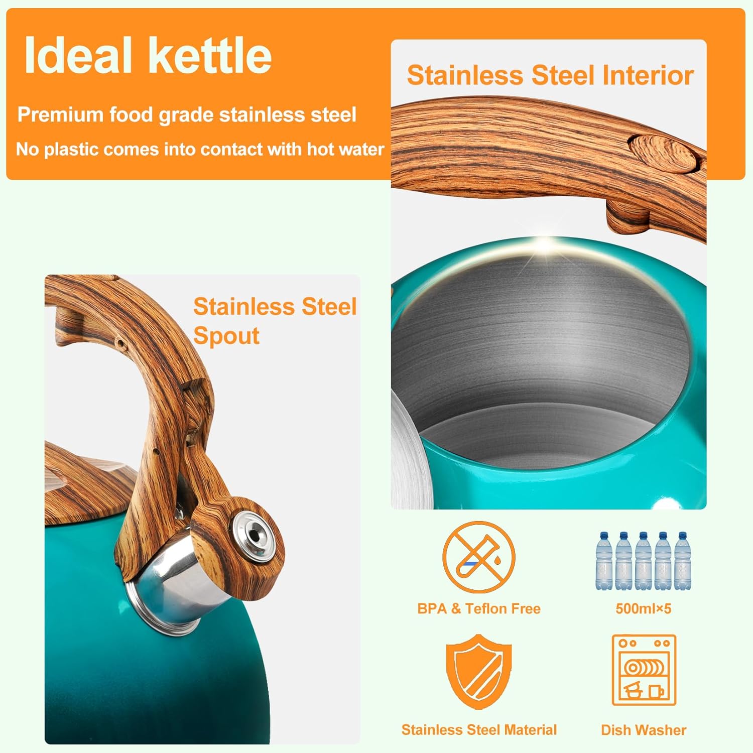 Elegant Design Stove Top Tea Kettle