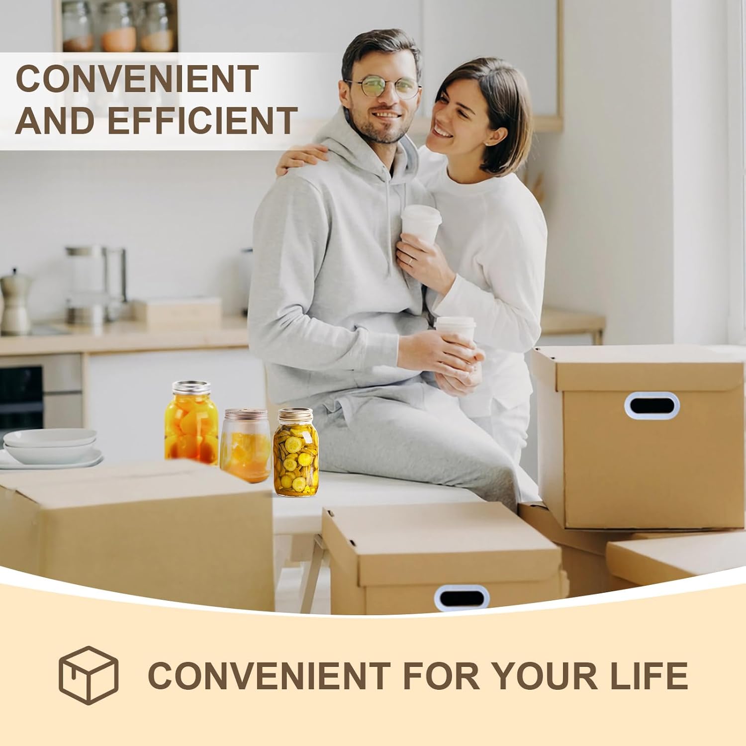 3 Pcs Mason Jar Storage Boxes