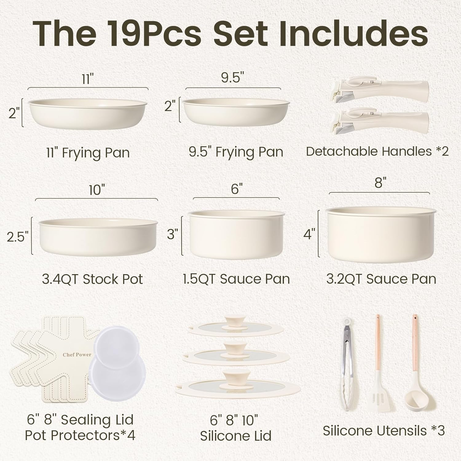 BPA-Free Ceramic Cookware Set for Oven Stove Compatibility