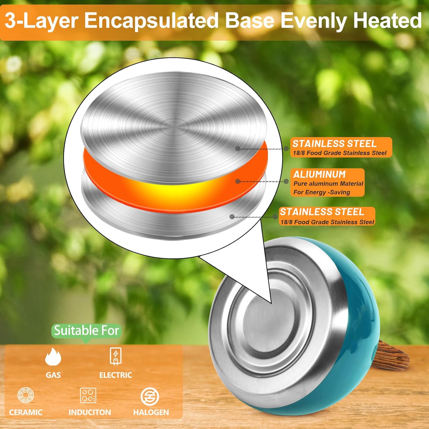 Elegant Design Stove Top Tea Kettle
