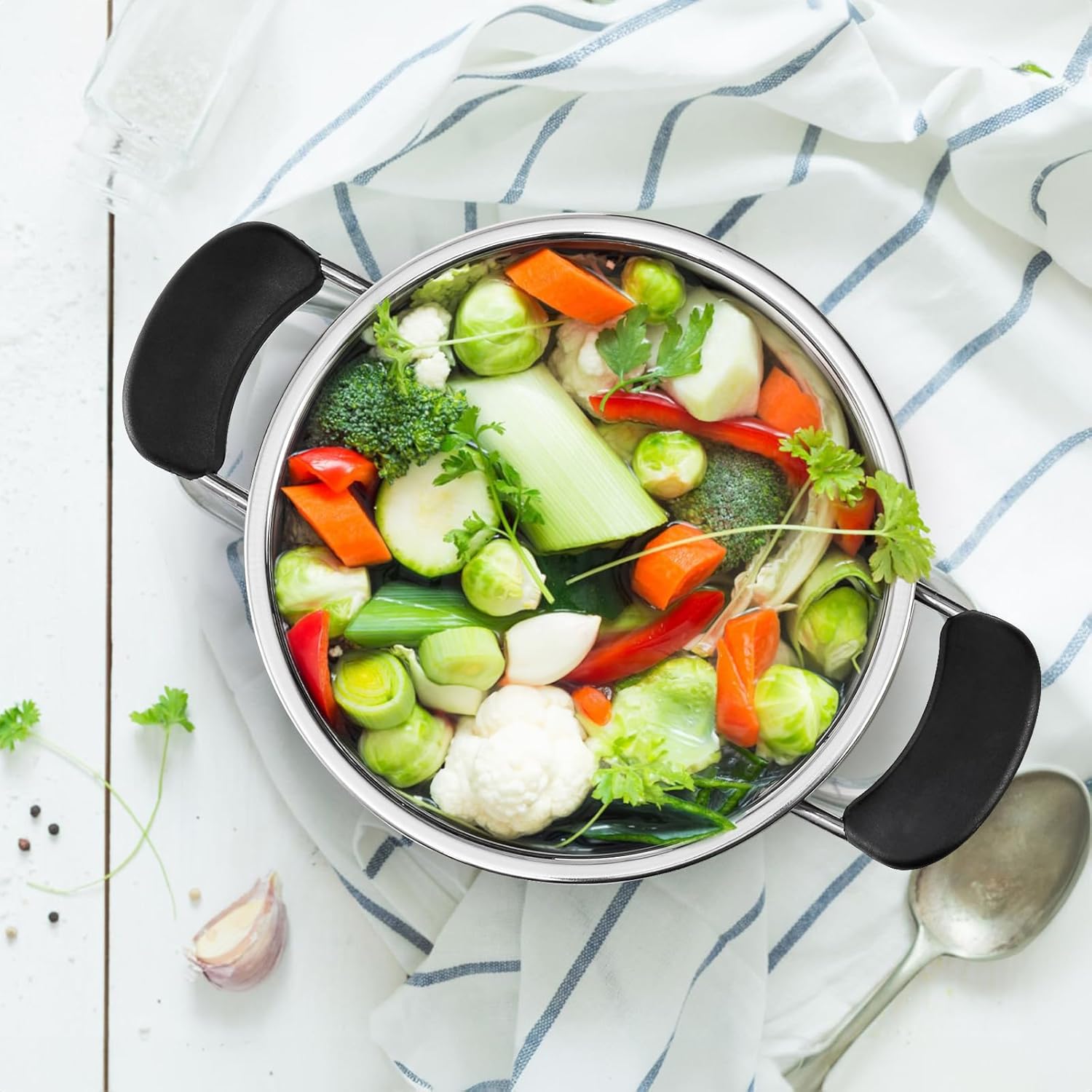 ZENFUN Mini Steamer Pot with Glass Lid