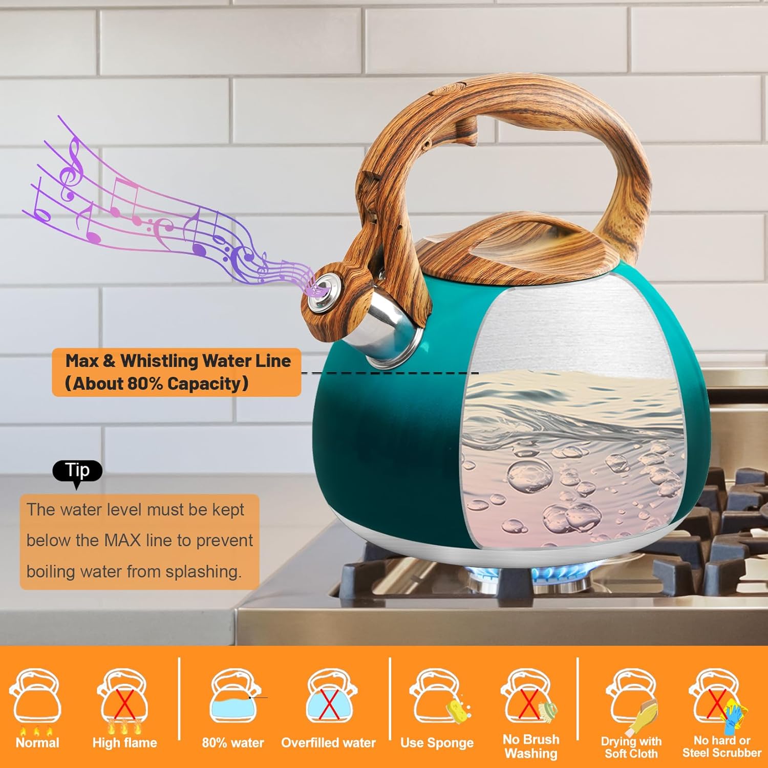 Elegant Design Stove Top Tea Kettle