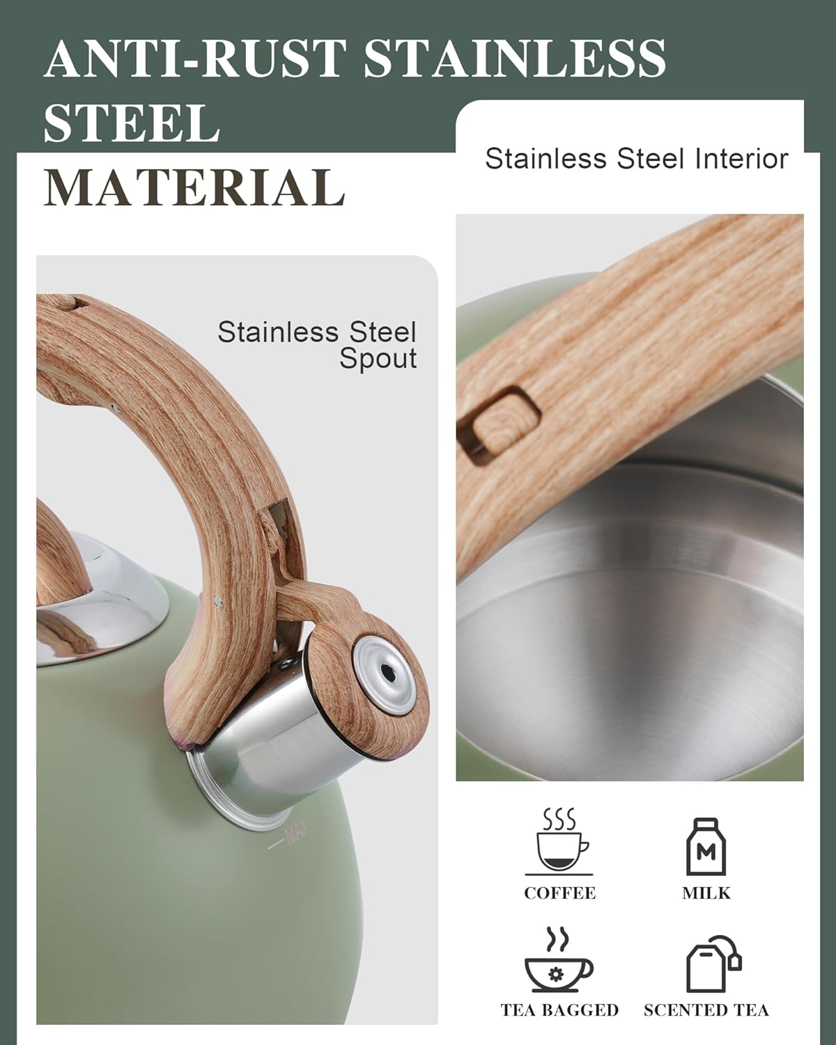 Sturdy 27 Quart Stove-Top Tea Kettle