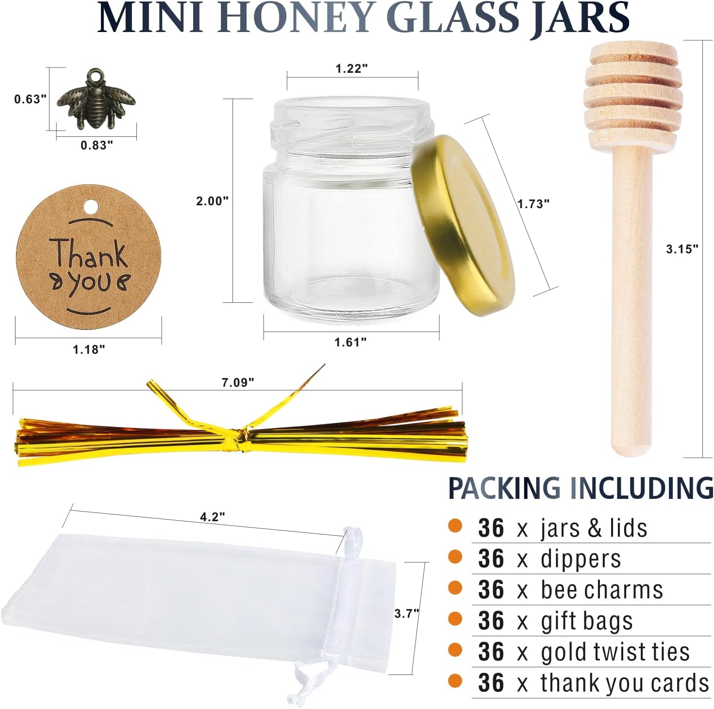 Elegant Honey Jar Party Favors