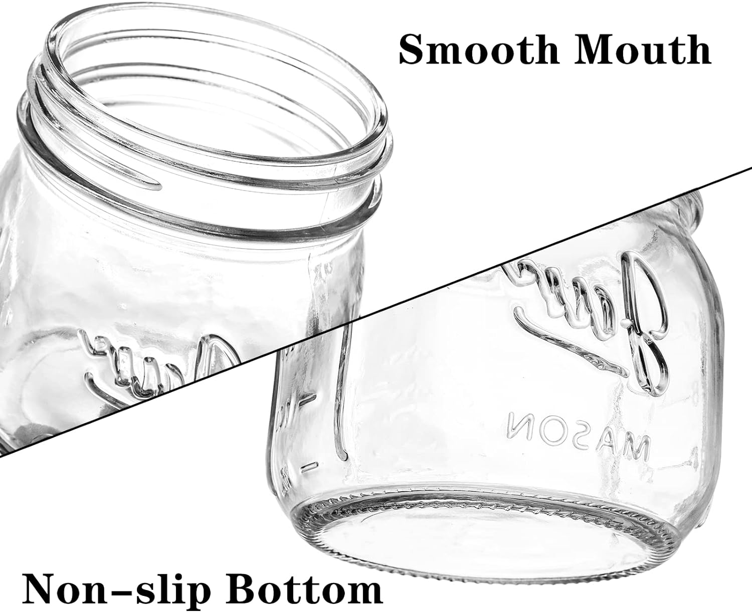 12-Piece Wide Mouth Mason Jars Perfect for Jam Jar Storage