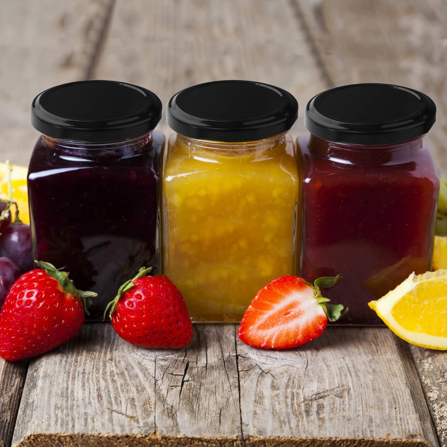Sturdy 15-Pack Glass Canning Jars for Kitchen Storage
