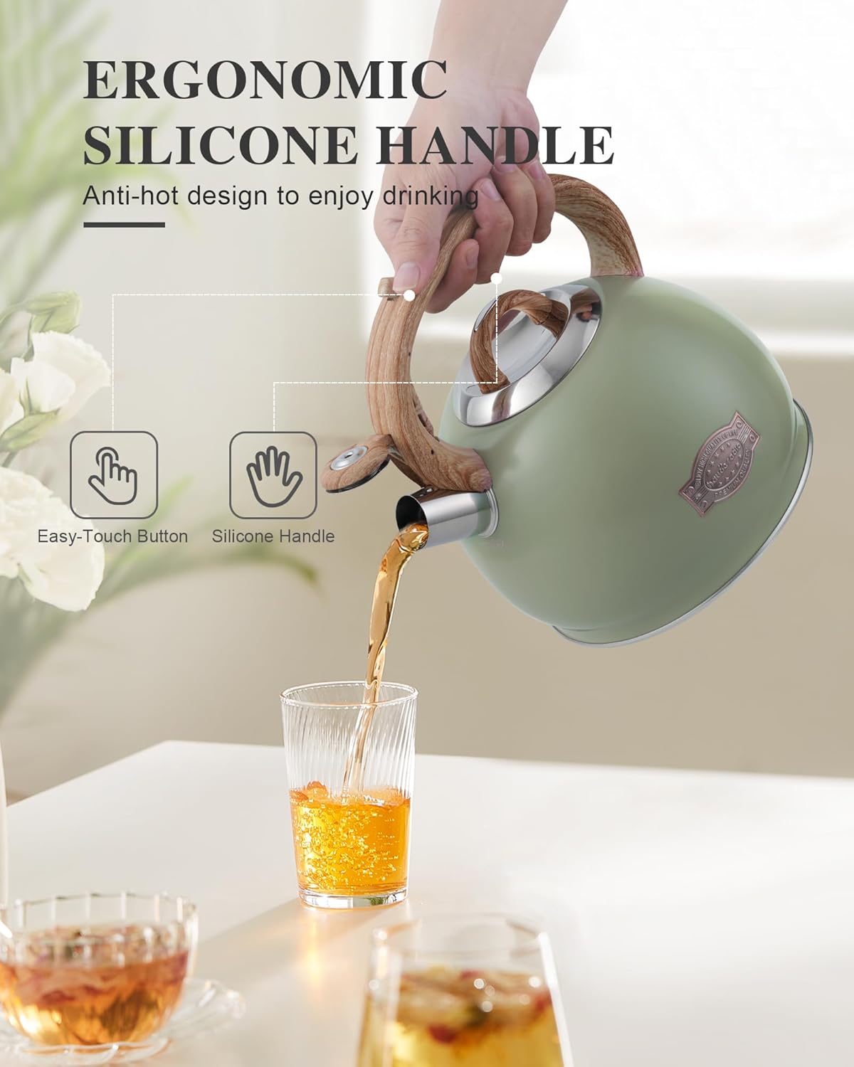 Sturdy 27 Quart Stove-Top Tea Kettle